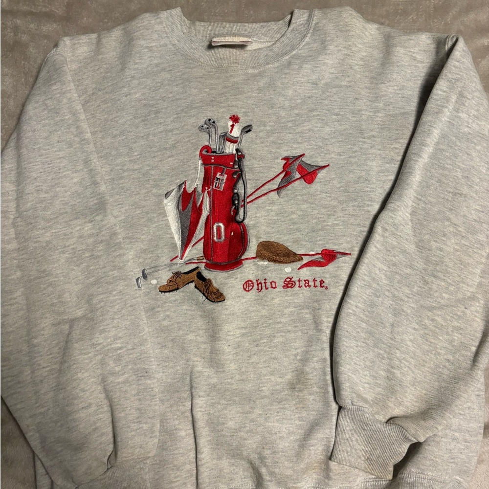 Vintage Embroidered Ohio State Golf Sweatshirt